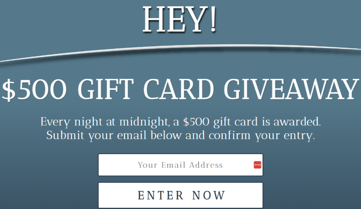You can get a $500 Gift Card Now!